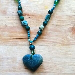 Genuine Jade and Turquoise Necklace